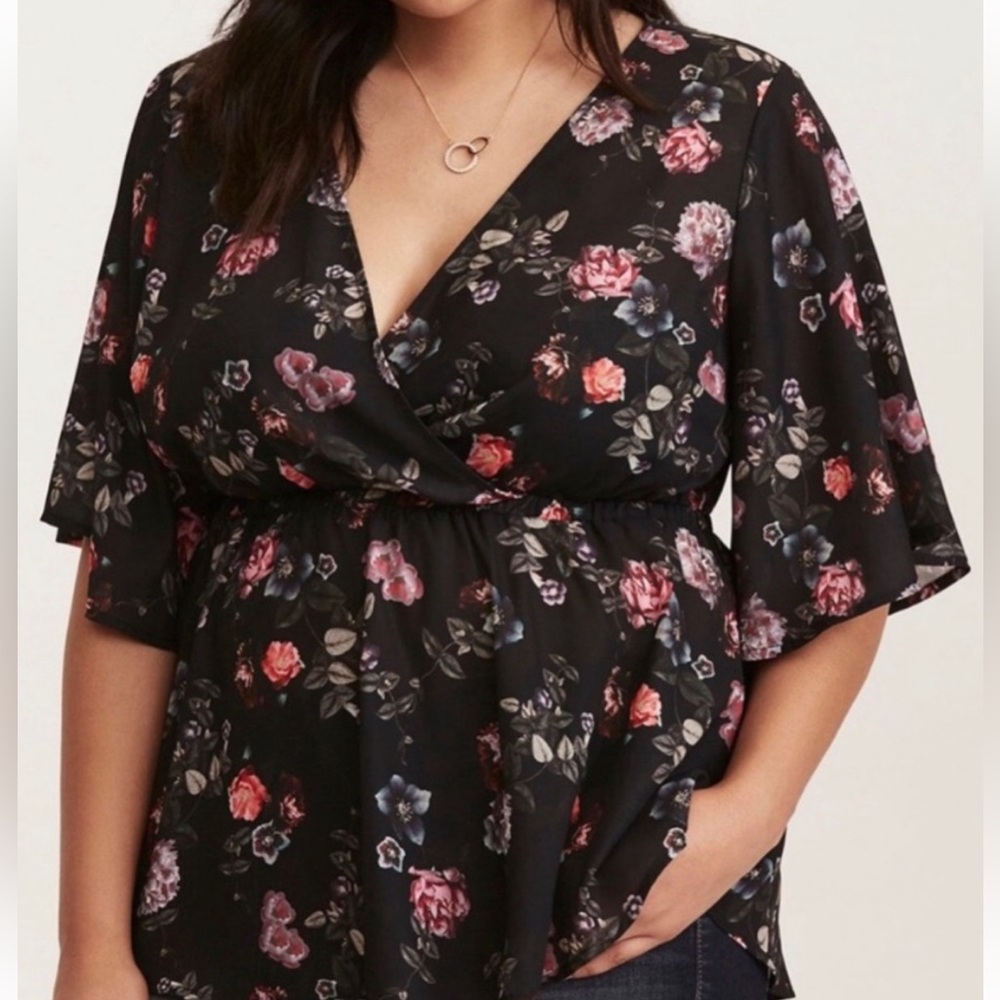 Torrid Floral Babydoll Top